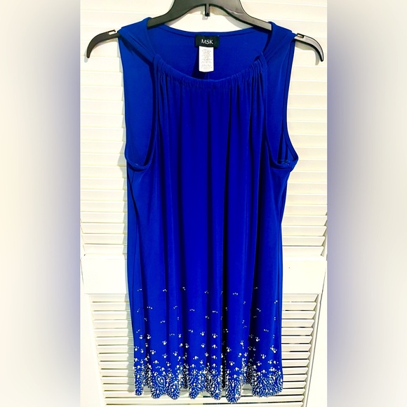 MSK Dresses & Skirts - Royal Blue Cocktail with Beading Detail — NWT